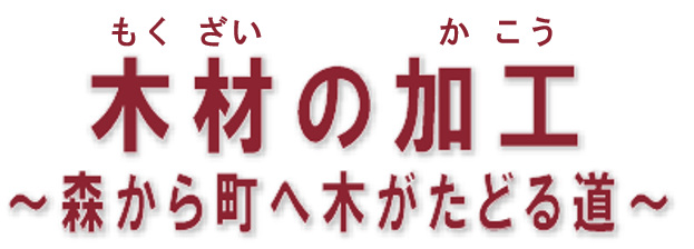 木材の加工～森から町へ木がたどる道～