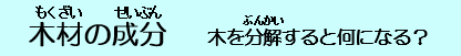 木材の成分　木材をぶんかいすると何になる？