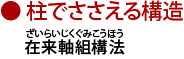 柱でささえる構造：在来軸組構法