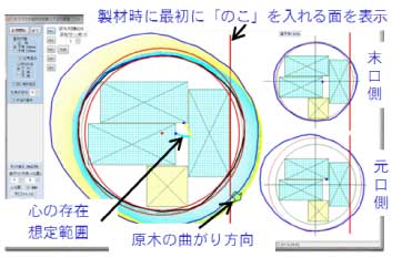 木取りプログラムの実行例