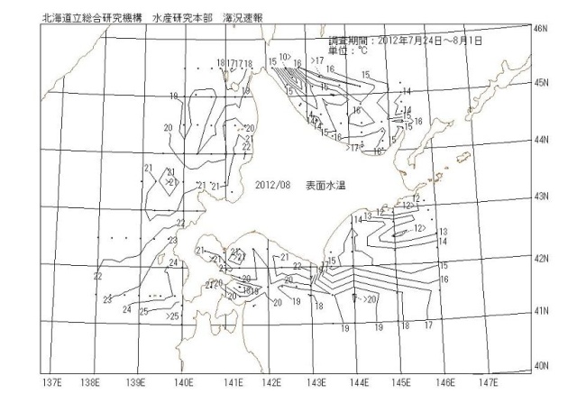 表面水温の図