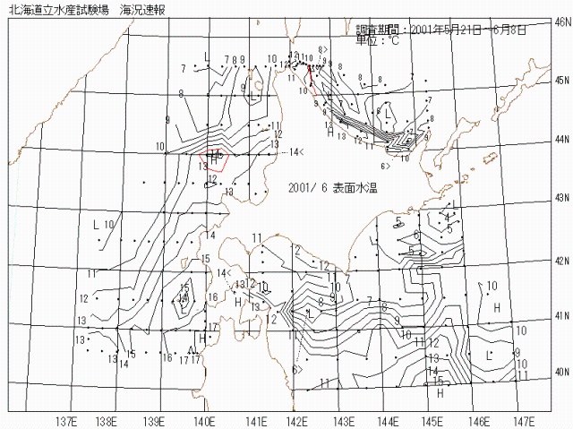 表面水温の図