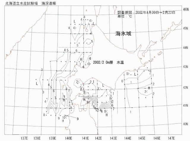 表面水温の図