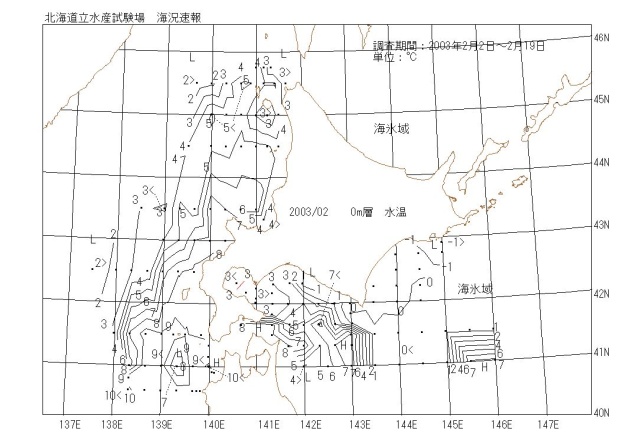 表面水温の図