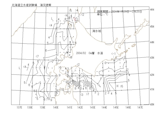 表面水温の図