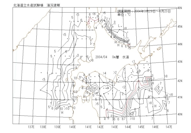 表面水温の図