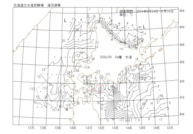 表面水温の図