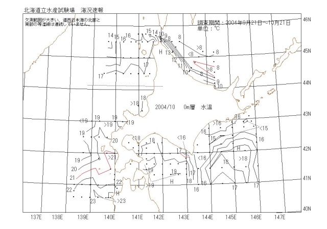 表面水温の図