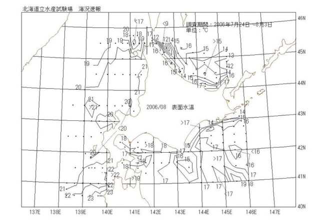 表面水温の図