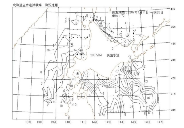 表面水温の図