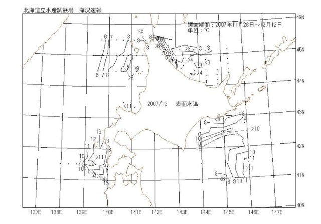 表面水温の図