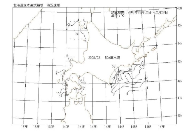 50メートル層水温の図