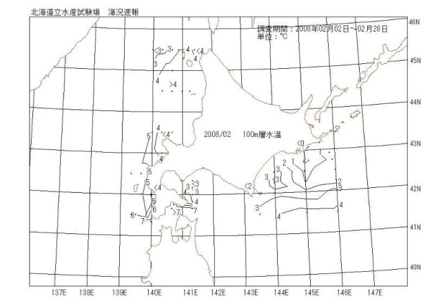 100メートル層水温の図