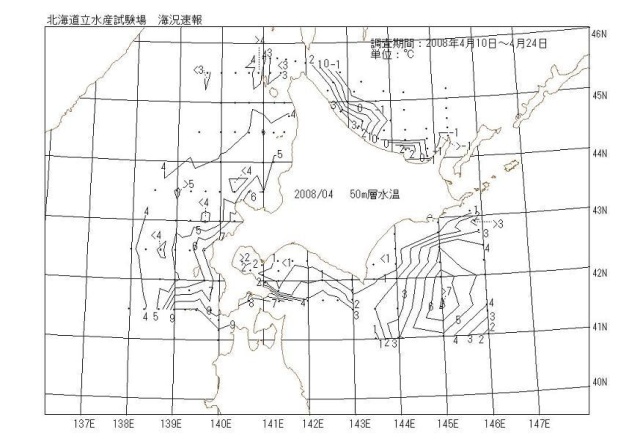 50メートル層水温の図