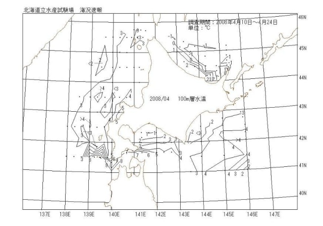 100メートル層水温の図