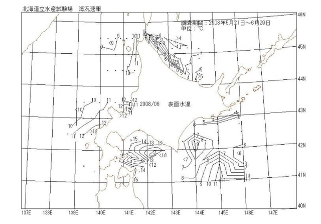 表面水温の図