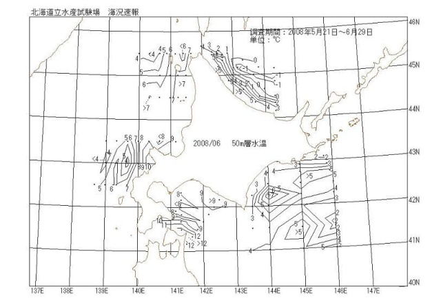 50メートル層水温の図