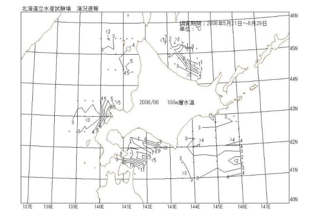 100メートル層水温の図