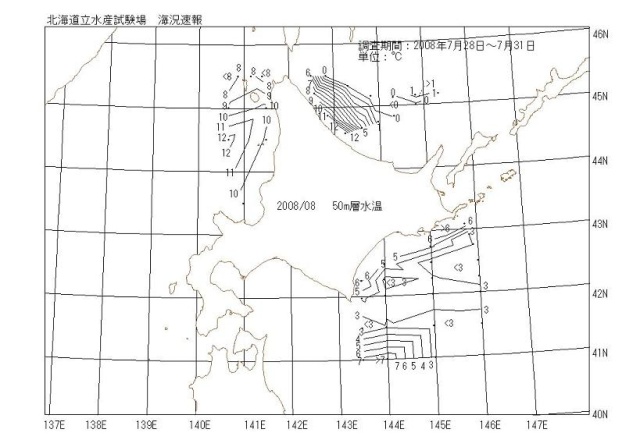 50メートル層水温の図