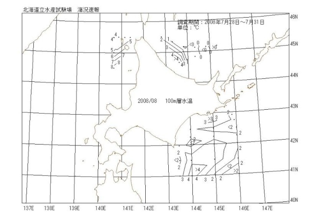 100メートル層水温の図