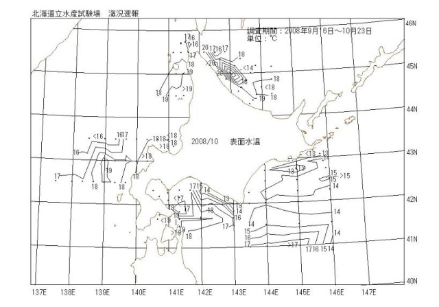 表面水温の図