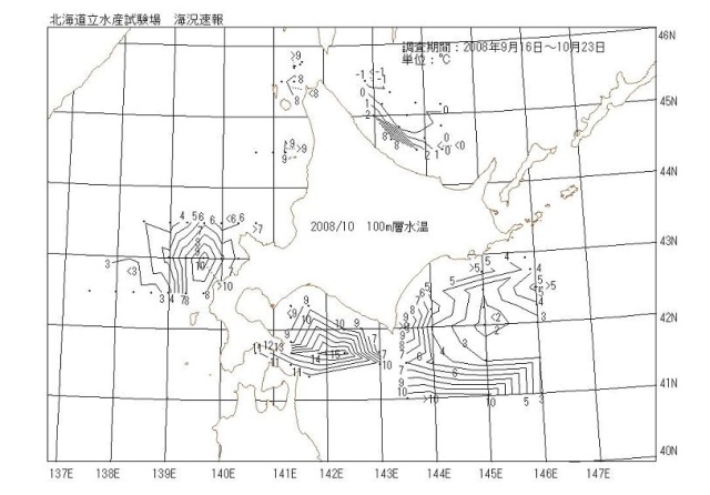 100メートル層水温の図