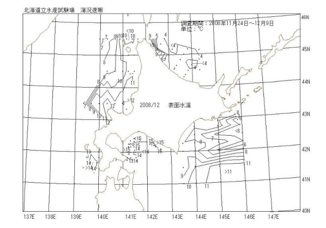 表面水温の図