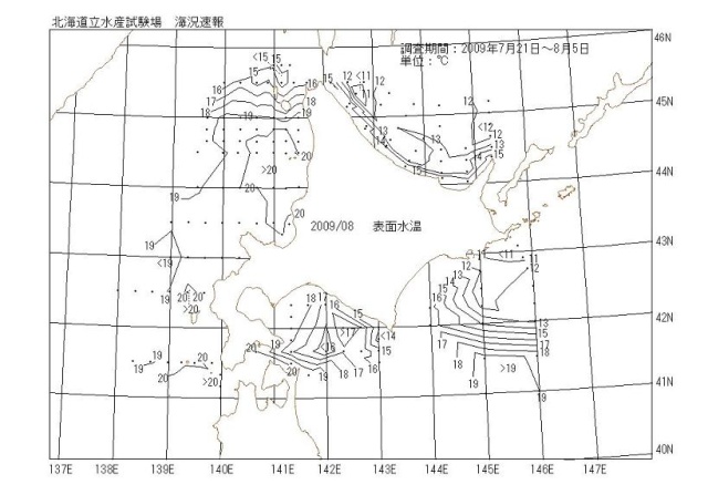 表面水温の図