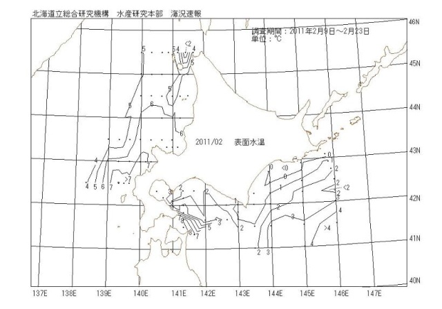 表面水温の図