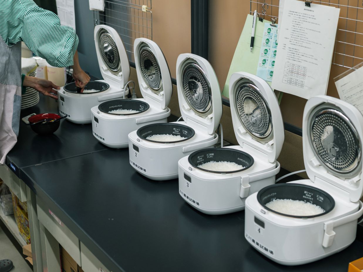 食味試験のひとコマ