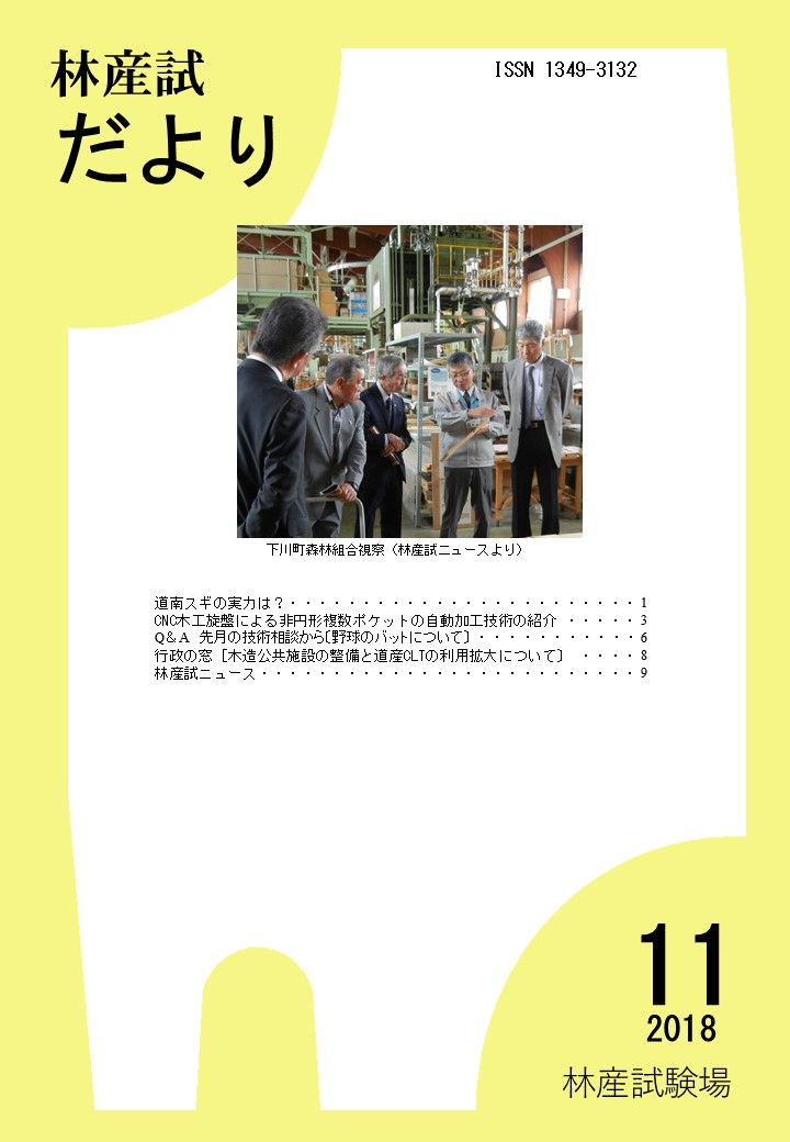 林産試
だより2018年11月号PDF